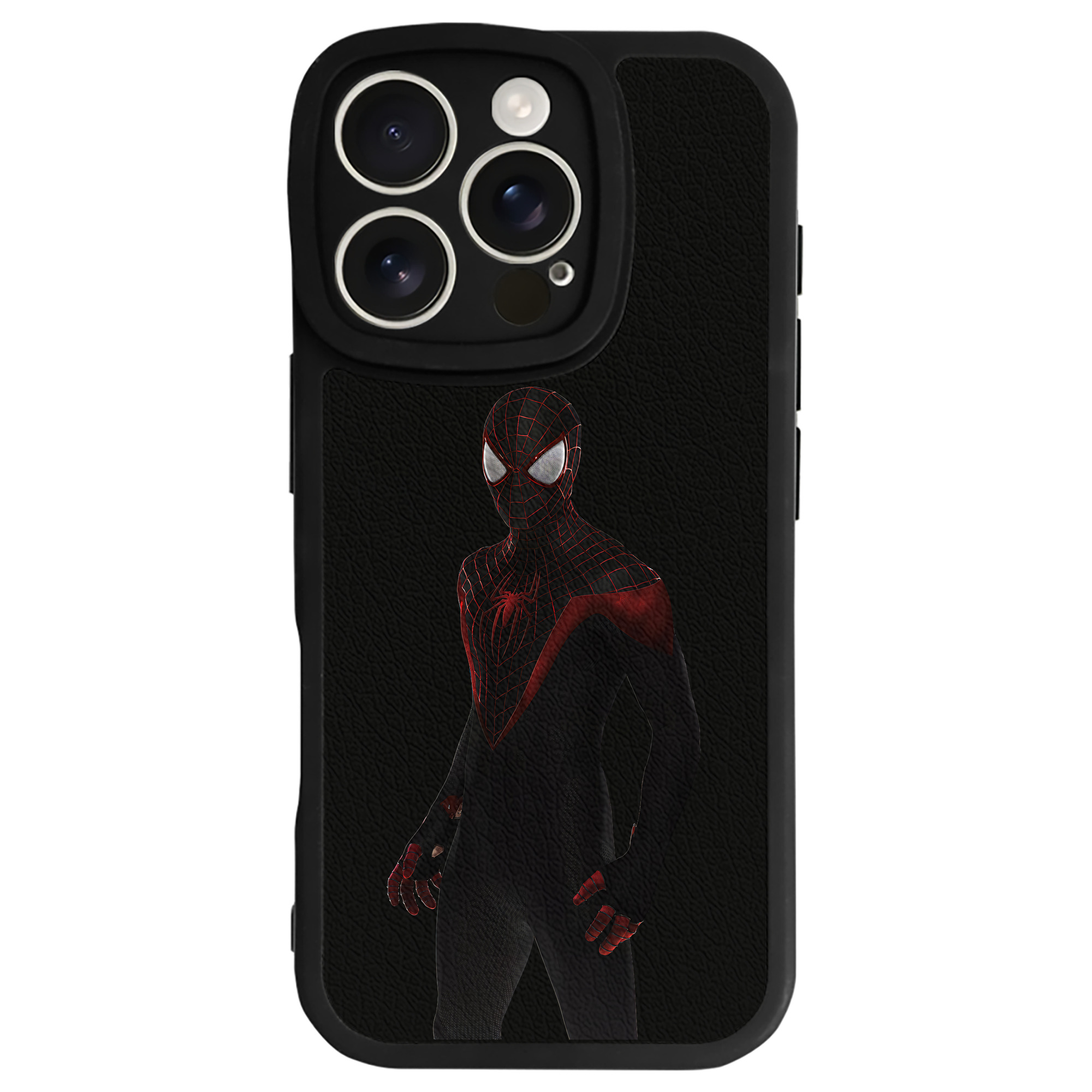 （画像用） Spider Man スパイダーマン 【iPhone 16シリーズ対応】シリコンスマホケース（レザー調） 材質：シリコン